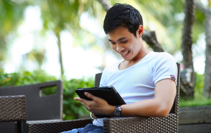 Man using technology 