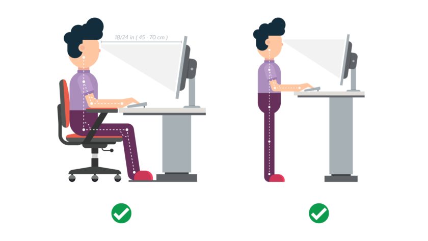 Example of ergonomics setup