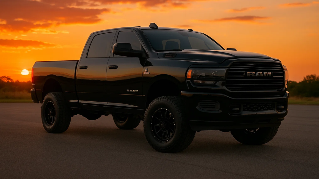 Ai-generated image of a RAM pickup truck