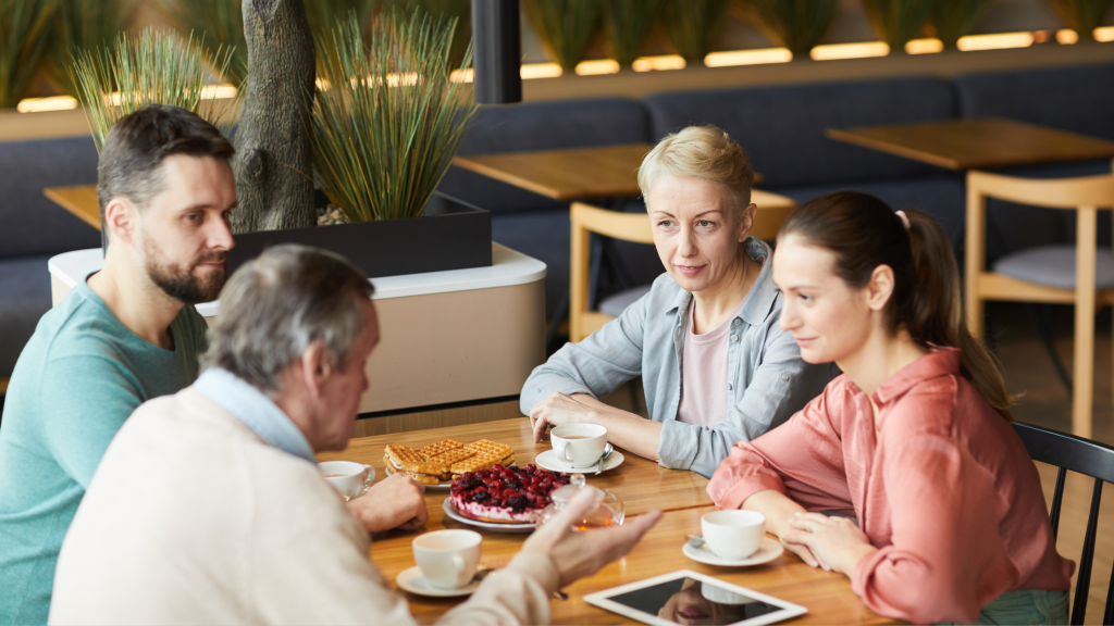 A family meeting to discuss a safeword they should use