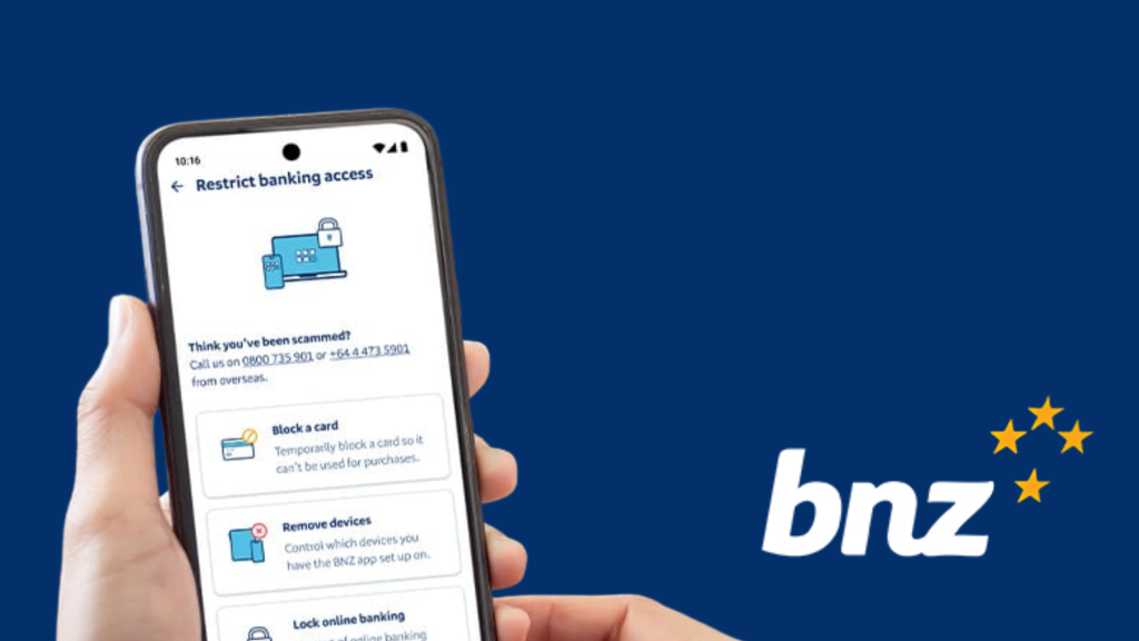 BNZ mobile banking app