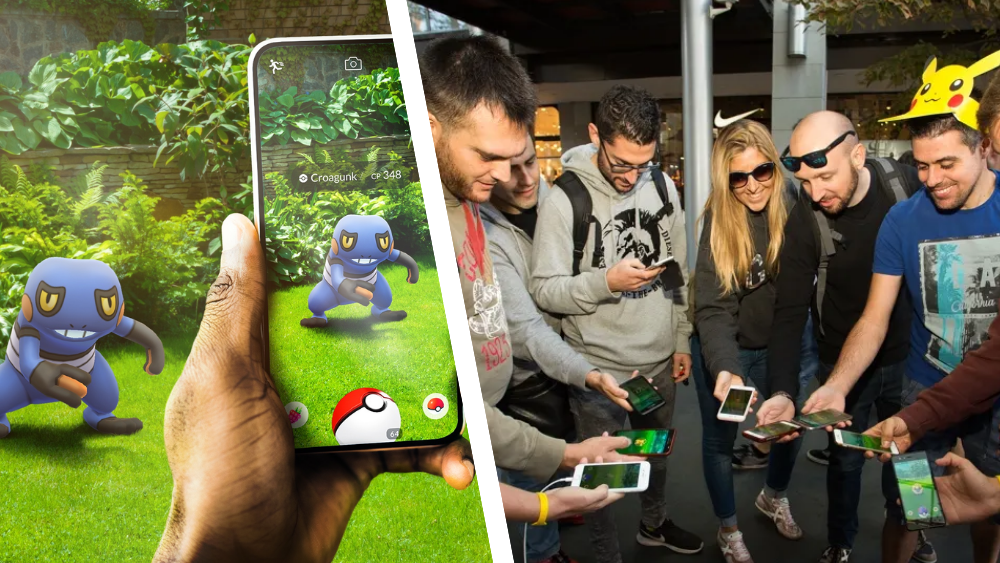 People playing Pokémon GO