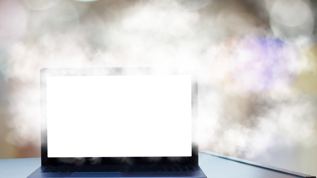 Computer in mysterious smoke